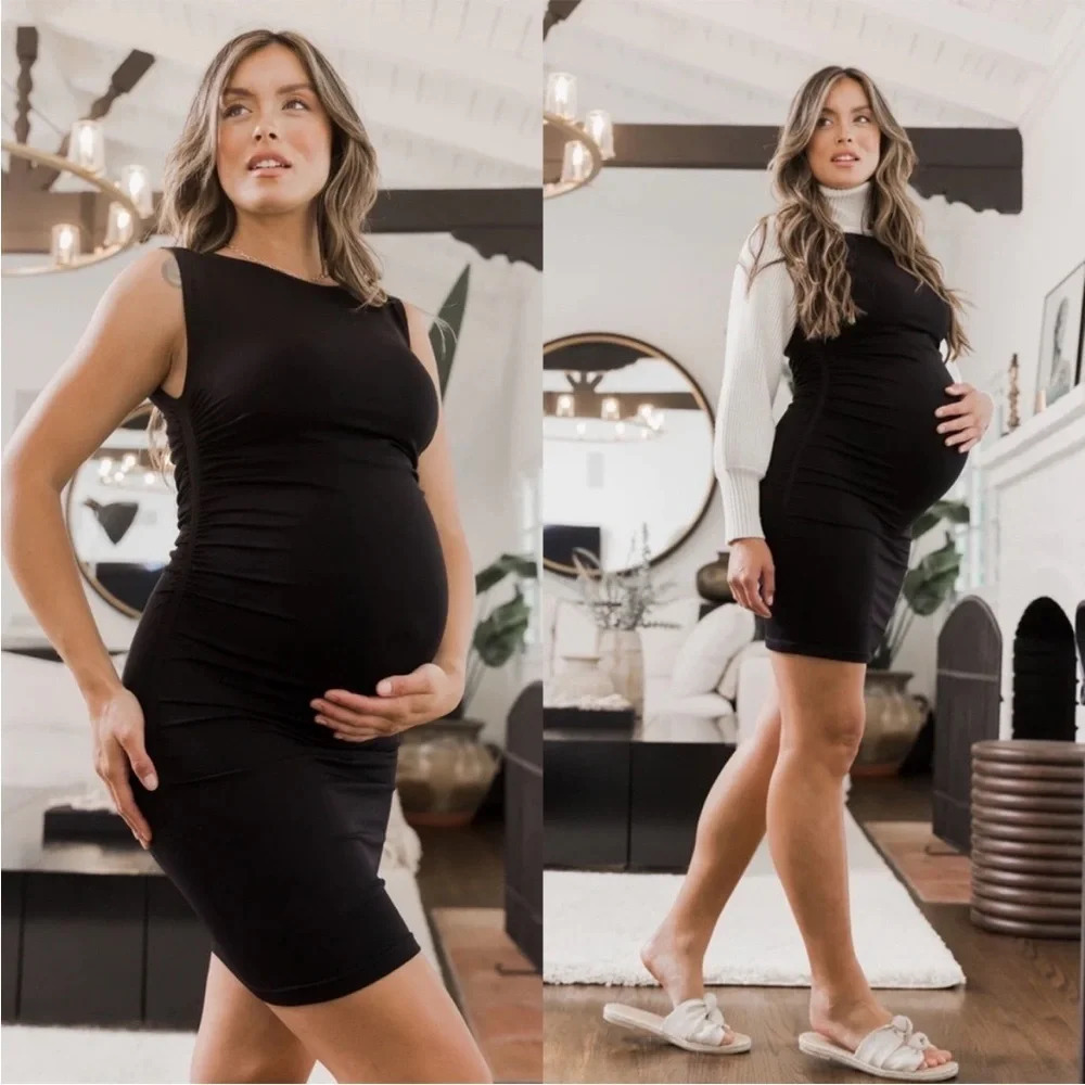 BLANQI EVERYDAY M/L Black Maternity Sleeveless Tank Dress